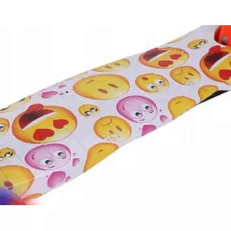 Hulajnoga trójkołowa MINI SCOOTER ze świecącymi kołami, EMOJI