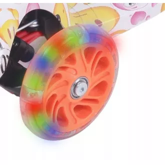 Hulajnoga trójkołowa MINI SCOOTER ze świecącymi kołami, EMOJI