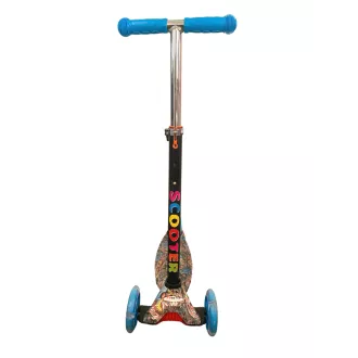 Trójkołowa hulajnoga MAXI SCOOTER z podświetlanymi kołami, BLUE DRAGON