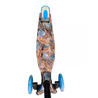 Trójkołowa hulajnoga MAXI SCOOTER z podświetlanymi kołami, BLUE DRAGON