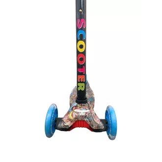 Trójkołowa hulajnoga MAXI SCOOTER z podświetlanymi kołami, BLUE DRAGON
