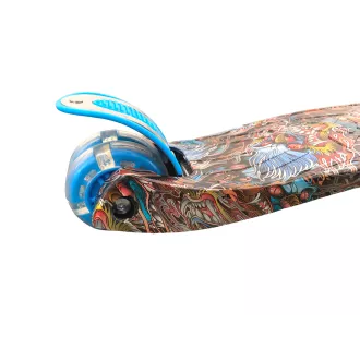 Trójkołowa hulajnoga MAXI SCOOTER z podświetlanymi kołami, BLUE DRAGON