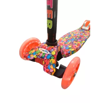Hulajnoga trójkołowa MAXI SCOOTER z oświetlonymi kołami, BONBON lub