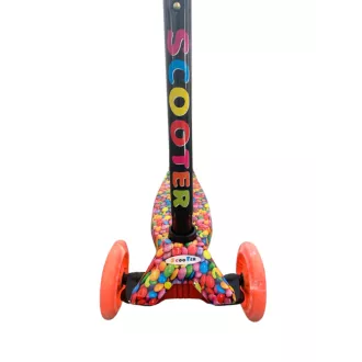 Hulajnoga trójkołowa MAXI SCOOTER z oświetlonymi kołami, BONBON lub