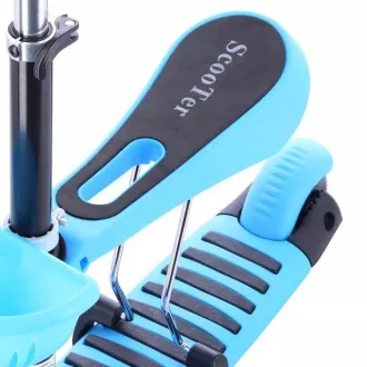 MINI SCOOTER 2w1 trójkołowa hulajnoga z kołami LED, niebieska MINI SCOOTER 2w1 trójkołowa hulajnoga z kołami LED, niebieska