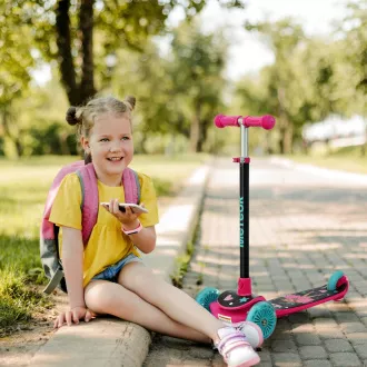 Dziecięca hulajnoga trójkołowa MTR Funny, różowa
