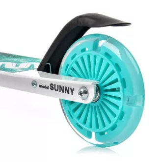 Składana hulajnoga MTR Sunny X z podświetlanymi kołami, 120 mm, miętowa