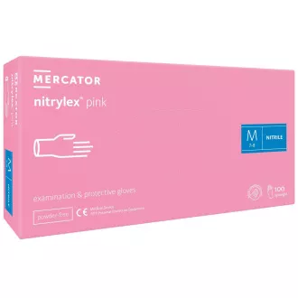 NITRYLEX PINK - Rękawice nitrylowe (bezpudrowe) różowe, 100 szt., M