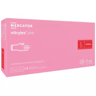 NITRYLEX PINK - Rękawice nitrylowe (bezpudrowe) różowe, 100 szt, S
