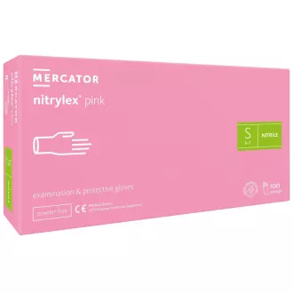 NITRYLEX PINK - Rękawice nitrylowe (bezpudrowe) różowe, 100 szt., XS