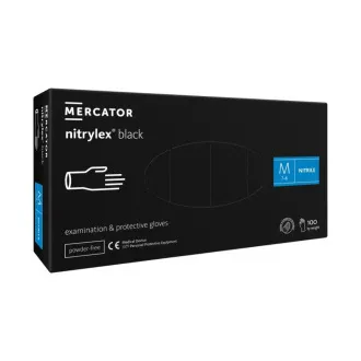 NITRYLEX BLACK - rękawice nitrylowe (bezpudrowe) czarne, 100 szt., M