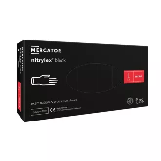 NITRYLEX BLACK - rękawice nitrylowe (bezpudrowe) czarne, 100 szt., S