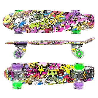 Pennyboard ENERO 56cm z kółkami LED, VINTAGE