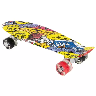 Pennyboard ENERO STREET-ART, 56 cm z kółkami LED
