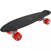 Pennyboard z kółkami LED, 56 cm CZARNY/CZERWONY