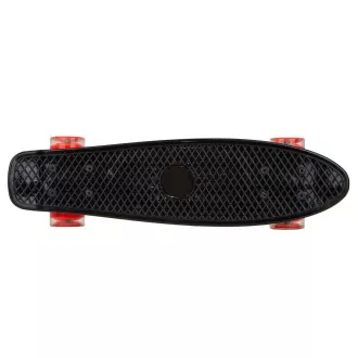 Pennyboard z kółkami LED, 56 cm CZARNY/CZERWONY