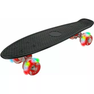 Pennyboard z kółkami LED, 56 cm CZARNY/CZERWONY