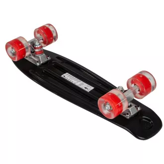 Pennyboard z kółkami LED, 56 cm CZARNY/CZERWONY