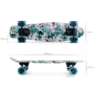 Pennyboard MOVINO Chameleon (DoublePrint) z kółkami LED, 56cm