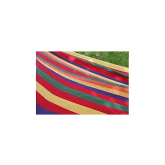 Składany hamak bawełniany, czerwono-żółty, 260x80cm