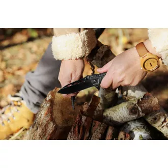 Nóż sprężynowy z krzesiwem 21 cm
