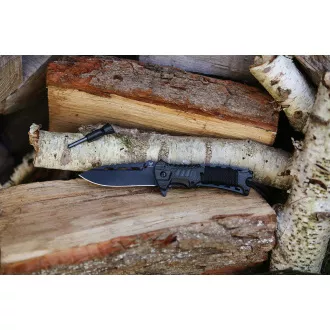 Nóż sprężynowy z krzesiwem 21 cm