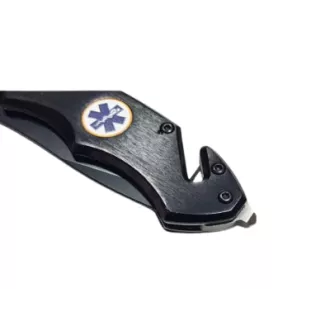 Składany ratunkowy nóż kieszonkowy - Kandar Black 21,5 cm Składany ratunkowy nóż kieszonkowy - Kandar Black 21,5 cm