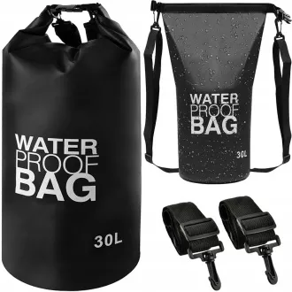 Wodoodporny suchy worek 30 l, czarny