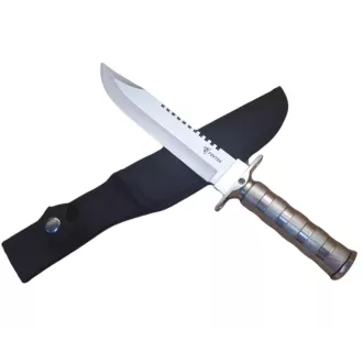 Nóż taktyczny MILITARY FINKA SURVIVAL 35 cm czarny/srebrny, Black