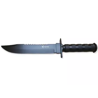 Nóż taktyczny MILITARY FINKA SURVIVAL 35 cm czarny/srebrny, Black