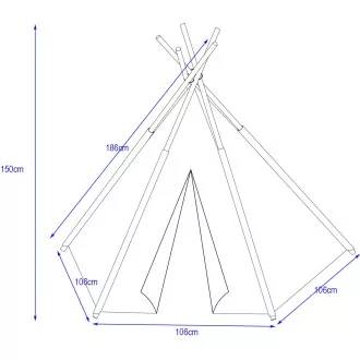 Namiot dziecięcy Teepee INDIANS, wymiary 106x106x150cm Namiot dziecięcy Teepee INDIANS, wymiary 106x106x150cm