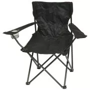 Składane krzesło kempingowe, czarne