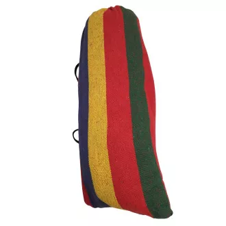 Hamak bawełniany 270x150cm, dla maksymalnie 2 osób, nośność 200kg, niebiesko-zielony