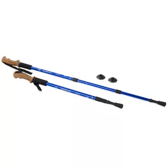 Kije trekkingowe Nordic Walking z ergonomiczną korkową rączką, 135 cm, 2 szt., czarne