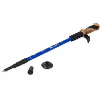 Kije trekkingowe Nordic Walking z ergonomiczną korkową rączką, 135 cm, 2 szt., czarne