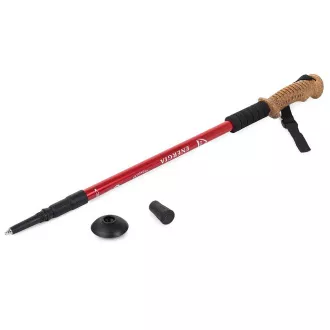 Kije trekkingowe Nordic Walking z ergonomiczną korkową rączką, 135 cm, 2 szt., czarne