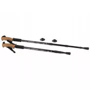 Kije trekkingowe Nordic Walking z ergonomiczną korkową rączką, 135 cm, 2 szt., czerwone