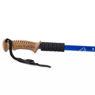 Kije trekkingowe Nordic Walking z ergonomiczną korkową rączką, 135 cm, 2 szt., niebieskie