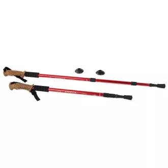 Kije trekkingowe Nordic Walking z ergonomiczną korkową rączką, 135 cm, 2 szt., niebieskie