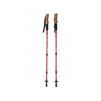Kije trekkingowe Nordic Walking z ergonomiczną korkową rączką, 135 cm, 2 szt., niebieskie