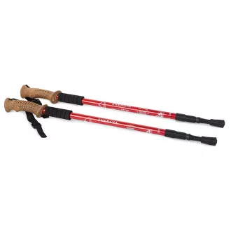 Kije trekkingowe Nordic Walking z ergonomiczną korkową rączką, 135 cm, 2 szt., niebieskie