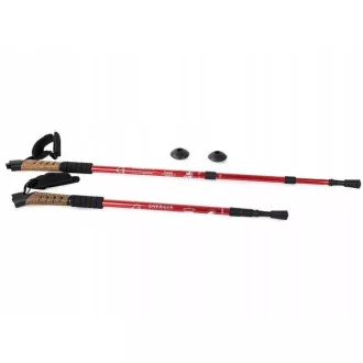 Kije trekkingowe Nordic Walking z korkową rączką, 135 cm, 2 szt., czarne