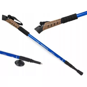 Kijki trekkingowe Nordic Walking z korkową rączką, 135 cm, 2 szt., czerwone