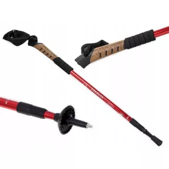 Kijki trekkingowe Nordic Walking z korkową rączką, 135 cm, 2 szt., niebieskie