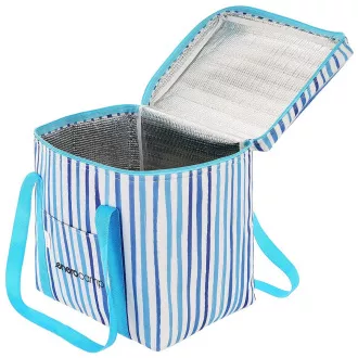 Torba termiczna ENERO CAMP 32x25x35 cm, 28 l, niebieskie paski