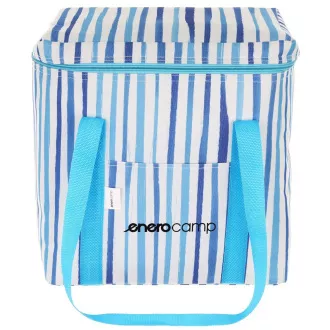 Torba termiczna ENERO CAMP 32x25x35 cm, 28 l, niebieskie paski