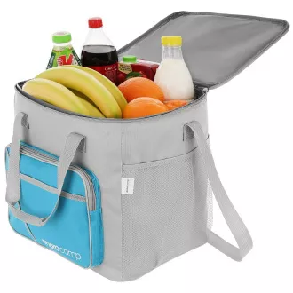 Torba termiczna ENERO CAMP 36x25x33 cm, 30 l, szaro-niebieska