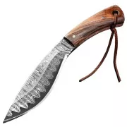 Nóż turystyczny ze zdobionym ostrzem KUKRI, 19 cm