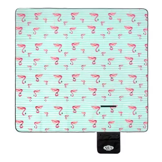 Koc piknikowy 200x200 cm MINT FLAMINGO