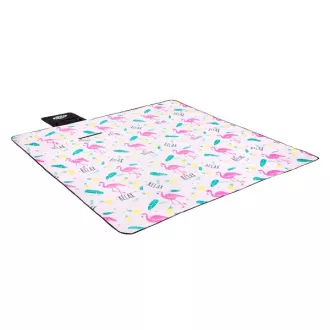 Koc piknikowy 200x200 PINK FLAMINGO